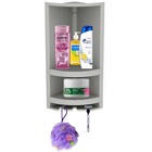 Suporte De Canto Cantoneira Porta Shampoo Cinza | Valeplast